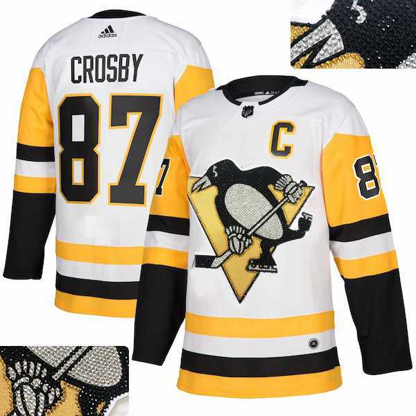 Penguins #87 Sidney Crosby White Glittery Edition Adidas Jersey,We sell and wholesale Penguins #87 Sidney Crosby White Glittery Edition Adidas Jersey on line form chian!